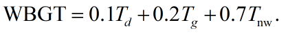 WBGT equation